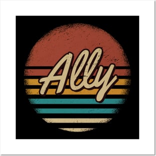 Ally Retro Style Posters and Art